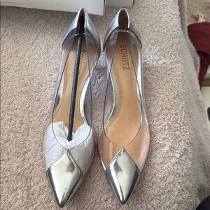 Schutz Silver Women's heels size 10
